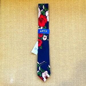 NWT Apt 9 Skinny Tie Floral